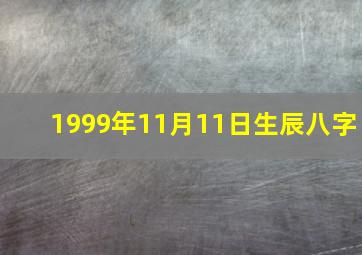 1999年11月11日生辰八字