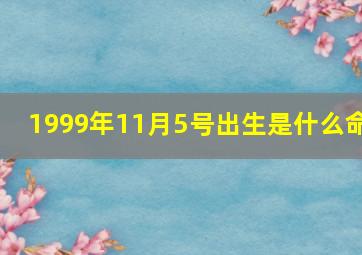 1999年11月5号出生是什么命