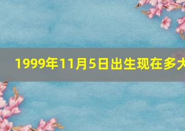 1999年11月5日出生现在多大