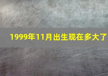 1999年11月出生现在多大了