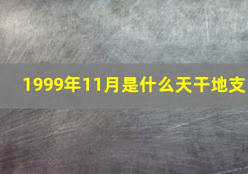 1999年11月是什么天干地支