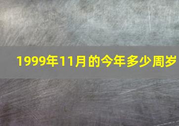 1999年11月的今年多少周岁