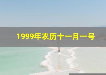 1999年农历十一月一号