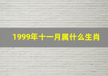 1999年十一月属什么生肖