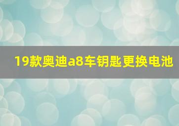 19款奥迪a8车钥匙更换电池