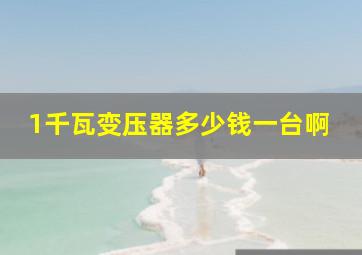 1千瓦变压器多少钱一台啊