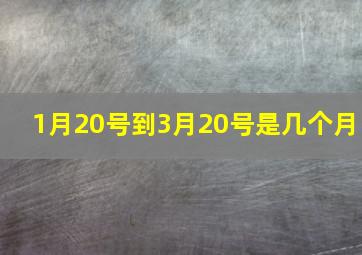 1月20号到3月20号是几个月