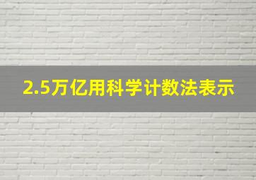 2.5万亿用科学计数法表示