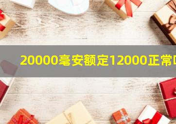 20000毫安额定12000正常吗