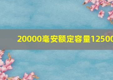 20000毫安额定容量12500