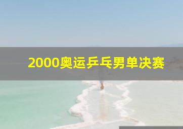 2000奥运乒乓男单决赛