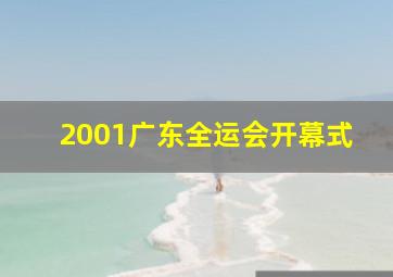 2001广东全运会开幕式