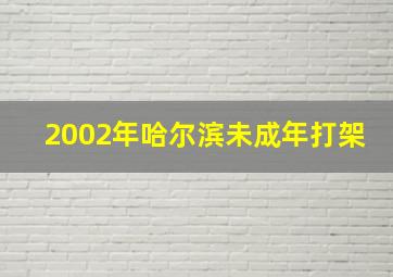 2002年哈尔滨未成年打架