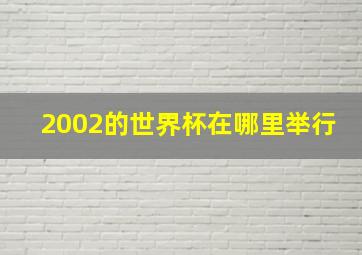 2002的世界杯在哪里举行