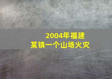 2004年福建某镇一个山场火灾