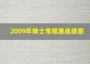 2009年骑士常规赛战绩图