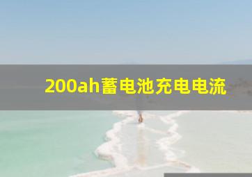 200ah蓄电池充电电流