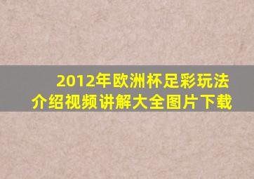 2012年欧洲杯足彩玩法介绍视频讲解大全图片下载