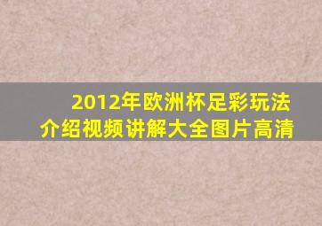 2012年欧洲杯足彩玩法介绍视频讲解大全图片高清