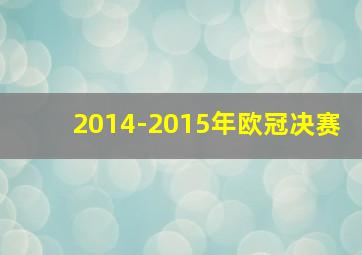 2014-2015年欧冠决赛