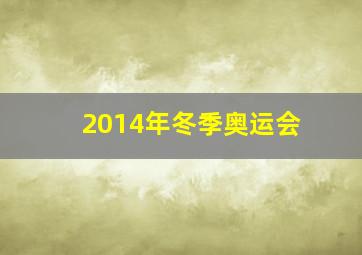 2014年冬季奥运会