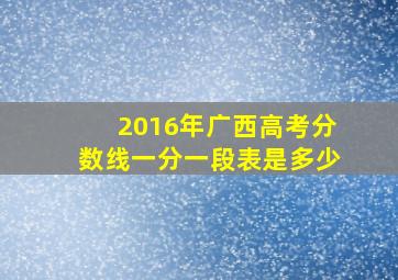 2016年广西高考分数线一分一段表是多少