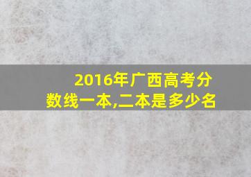 2016年广西高考分数线一本,二本是多少名