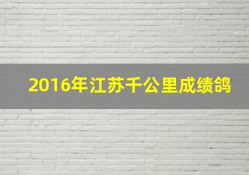 2016年江苏千公里成绩鸽