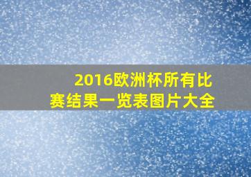 2016欧洲杯所有比赛结果一览表图片大全