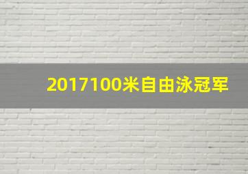 2017100米自由泳冠军