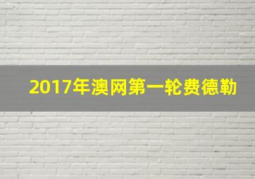 2017年澳网第一轮费德勒