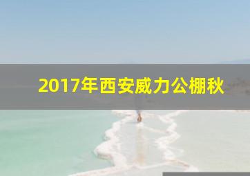 2017年西安威力公棚秋