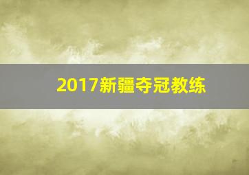 2017新疆夺冠教练