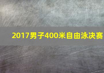 2017男子400米自由泳决赛