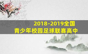 2018-2019全国青少年校园足球联赛高中