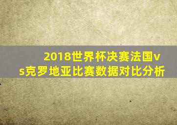 2018世界杯决赛法国vs克罗地亚比赛数据对比分析