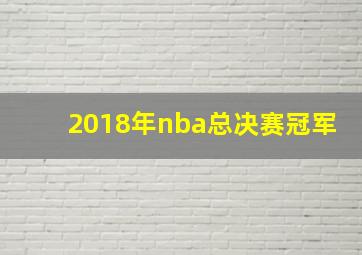 2018年nba总决赛冠军