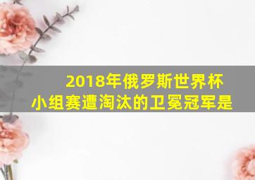 2018年俄罗斯世界杯小组赛遭淘汰的卫冕冠军是