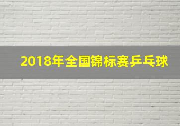 2018年全国锦标赛乒乓球