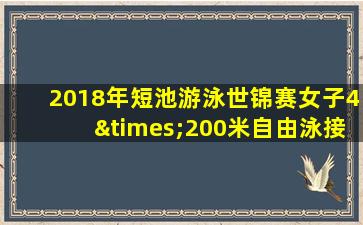 2018年短池游泳世锦赛女子4×200米自由泳接力