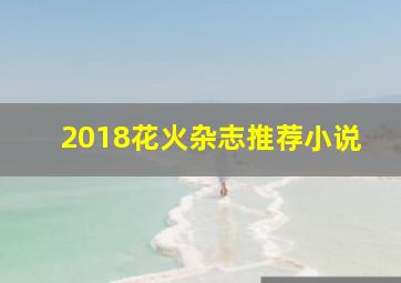 2018花火杂志推荐小说