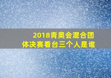 2018青奥会混合团体决赛看台三个人是谁