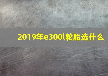 2019年e300l轮胎选什么