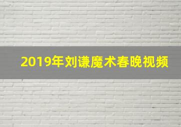 2019年刘谦魔术春晚视频