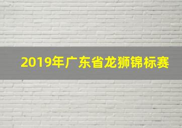 2019年广东省龙狮锦标赛