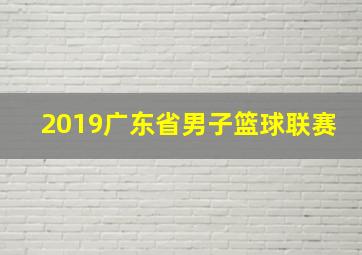 2019广东省男子篮球联赛