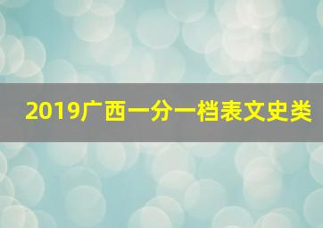 2019广西一分一档表文史类