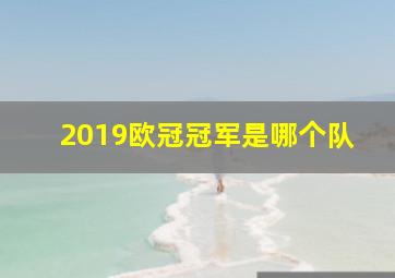 2019欧冠冠军是哪个队