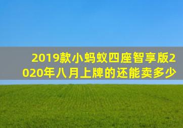 2019款小蚂蚁四座智享版2020年八月上牌的还能卖多少