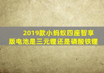 2019款小蚂蚁四座智享版电池是三元锂还是磷酸铁锂